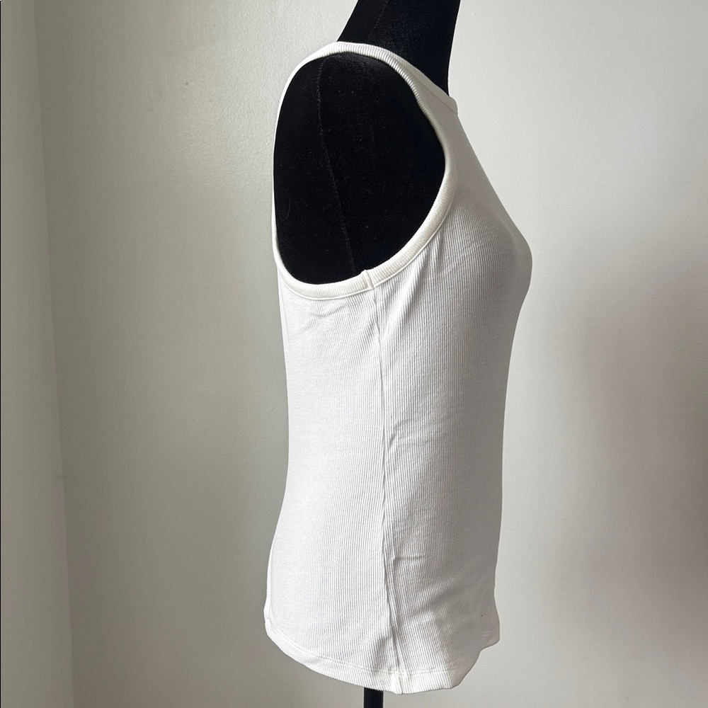 Modern Citizen Ivory Ribbed Tank Top - Picture 3 of 5